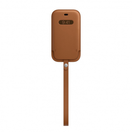 CAPA APPLE IPHONE 12 MINI LEATHER SLEEVE COM MAGSAFE SADDLE BROWN MHMP3ZM/A (OPEN BOX/DAMAGE BLISTER)