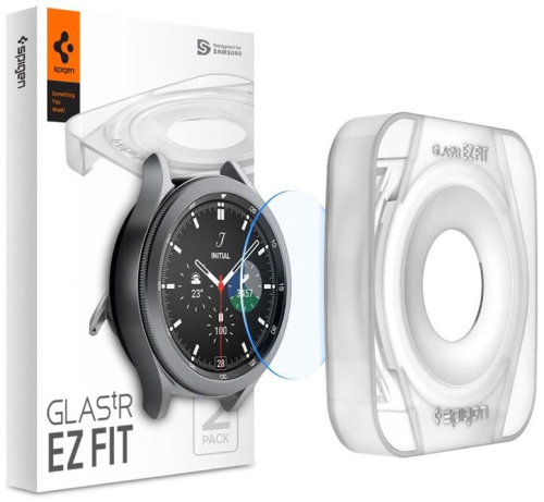 PELICULA VIDRO SPIGEN EZ FIT C/APLICADOR GALAXY WATCH 4 42MM  (2 UN) (AGL03747)