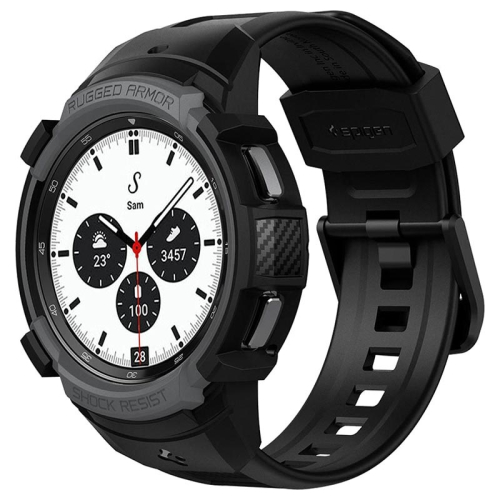 CAPA SPIGEN RUGGED ARMOR PRO SAMSUNG GALAXY WATCH 4 42MM CHARCOAL GREY (ACS03653)