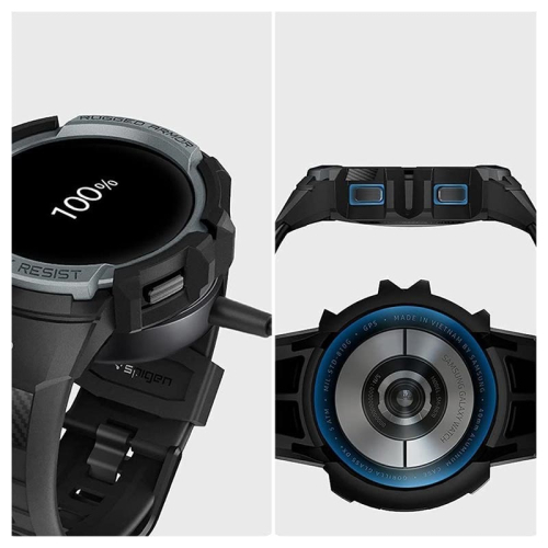 CAPA SPIGEN RUGGED ARMOR PRO SAMSUNG GALAXY WATCH 4 40MM CHARCOAL GREY (ACS03165)