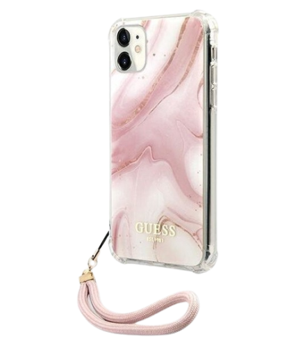 CAPA GUESS MARBLE STRIPE IPHONE 12 MINI PINK