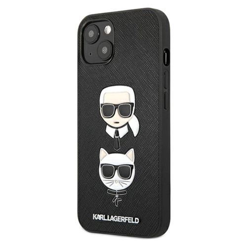 CAPA KARL LAGERFELD IPHONE 13 CHOUPETTE/KARL LEATHER BLACK