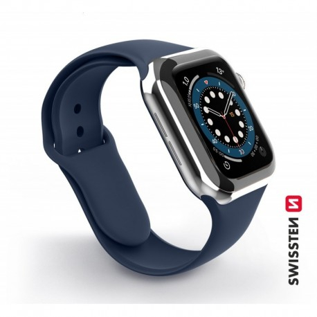 SWISSTEN - BRACELETE EM SILICONE APPLE WATCH 42/44/45 NAVY