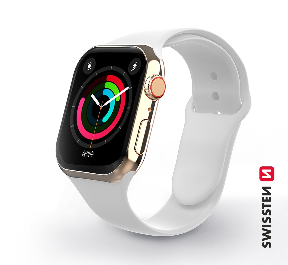 SWISSTEN -  BRACELETE EM SILICONE APPLE WATCH 42/44/45/49 WHITE