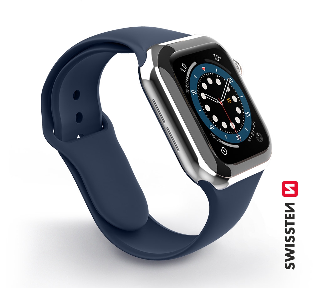 SWISSTEN -  BRACELETE EM SILICONE APPLE WATCH 42/44/45 BLACK
