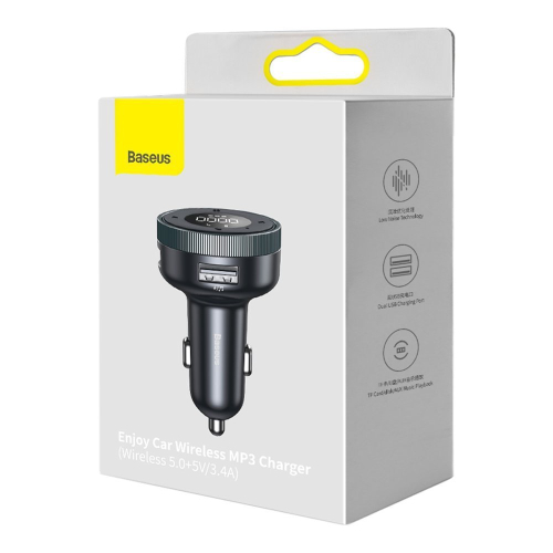 BASEUS- ENJOY CAR WIRELESS MP3/ CHARGER BLACK 