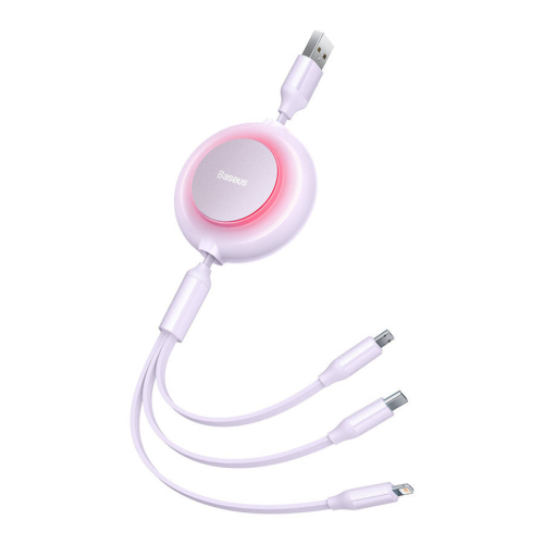 CABO BASEUS 3 EM 1 USB / M+L+C 3.5A 1.1M PURPLE (CAMJ010003)