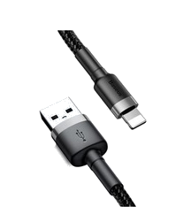 CABO BASEUS EM CORDA USB-A/LIGHTNING 1M BLACK