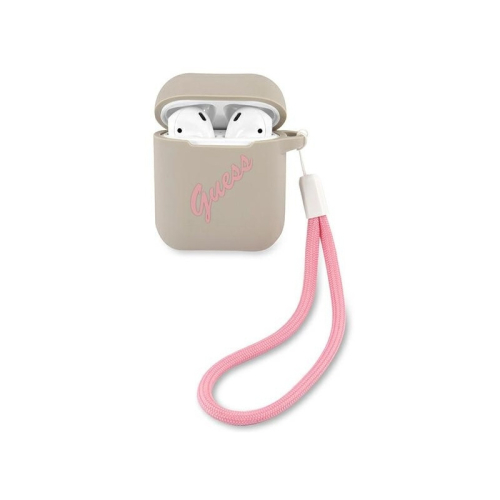 CAPA GUESS AIRPODS 1/2 GREY/PINK