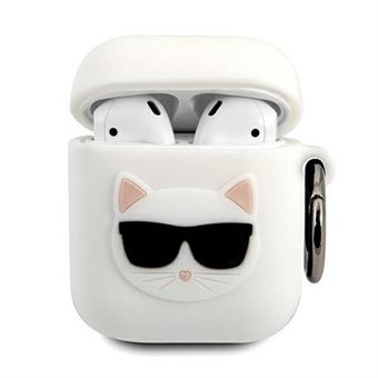 CAPA KARL LAGERFELD /CHOUPETTE AIRPODS 1/2 WHITE 