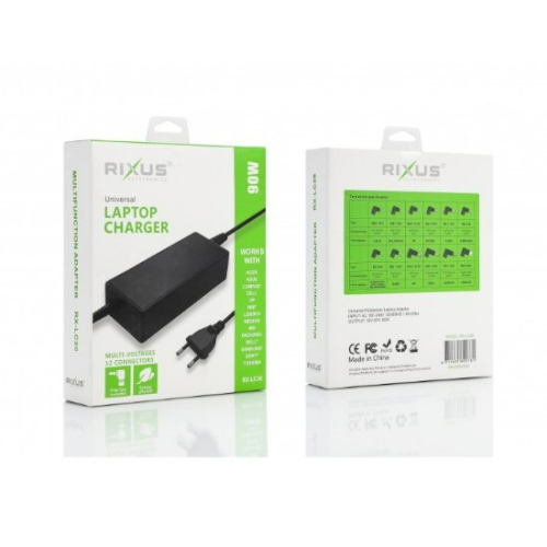 CARREGADOR UNIVERSAL PORTATIL 90W RIXUS RX-LC20 (12 TIPS)