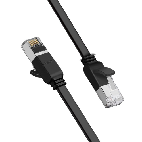 CABO UGREEN FLAT VERMELHOE INTERNET PATCHCORD ETHERNET RJ45 CAT 6 UTP 1000MBPS 2M BLACK