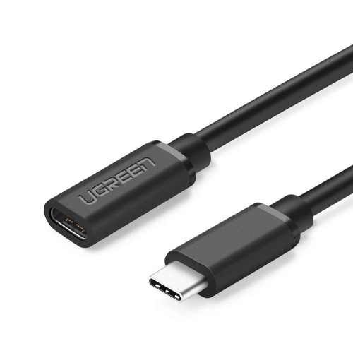 UGREEN CABO DE EXTENSÃO USB-C MACHO PARA USB-C FÊMEA 50CM MULTIFUNÇÕES UGREEN (40574) BLACK