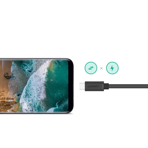 UGREEN CABO DE EXTENSÃO USB-C MACHO PARA USB-C FÊMEA 50CM MULTIFUNÇÕES UGREEN (40574) BLACK