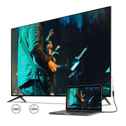 UGREEN CABO DE EXTENSÃO USB-C MACHO PARA USB-C FÊMEA 50CM MULTIFUNÇÕES UGREEN (40574) BLACK