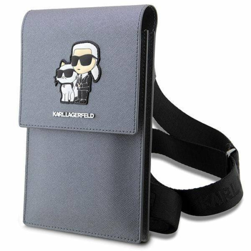  BOLSA UNIVERSAL KARL LAGERFELD METAL LOGO SILVER