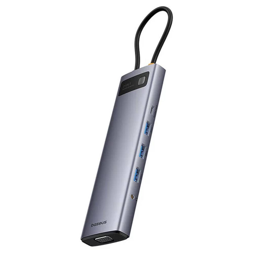 BASEUS METAL GLEAM 11IN1 MULTIFUNCIONAL HUB GRAY