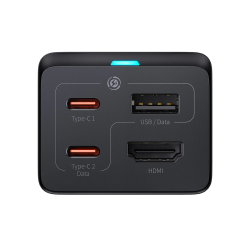 CARREGADOR BASEUS GaN5 PRO (USB-A+2X USB-C+HDMI) 67W BLACK