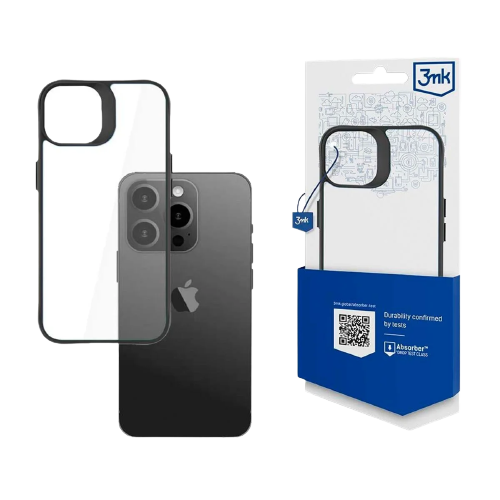CAPA 3MK SATIN ARMOR IPHONE 15 PRO BLACK/CLEAR