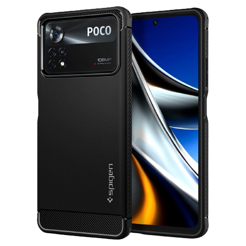 CAPA SPIGEN RUGGED ARMOR XIAOMI POCO X4 PRO 5G MATTE BLACK 