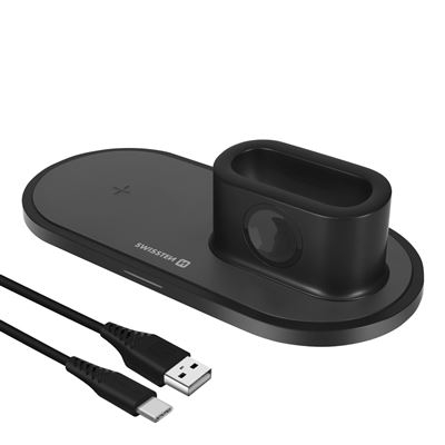 SWISSTEN - WIRELESS CHARGER 3IN1 (BLACK)