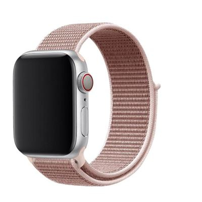 SWISSTEN -  BRACELETE NYLON VELCRO APPLE WATCH 42/44/45/49MM PINK