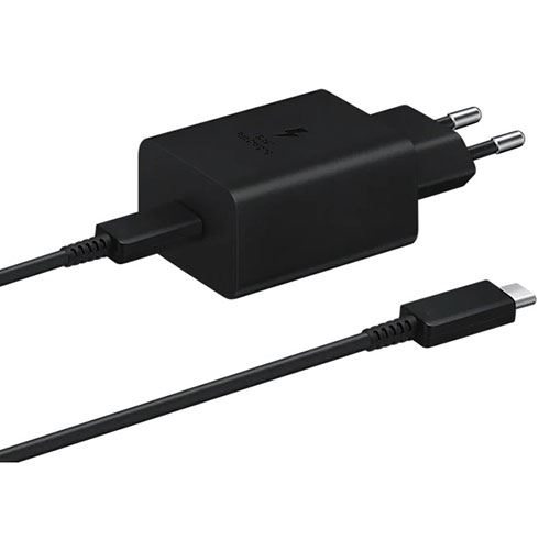 CARREGADOR SAMSUNG SUPER FAST CHARGING 45W 5A TYPE-C/ TYPE-C BLACK(EP-TA845)