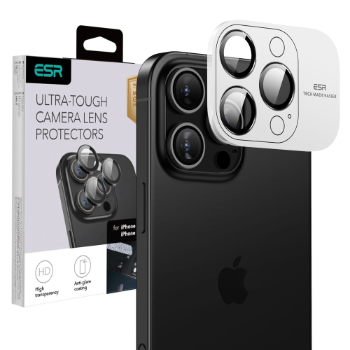 PROTEÇÃO LENTES CAMERA ESR IPHONE 16 PRO/16 PRO MAX/15 PRO/15 PRO MAX/14 PRO/14 PRO MAX BLACK
