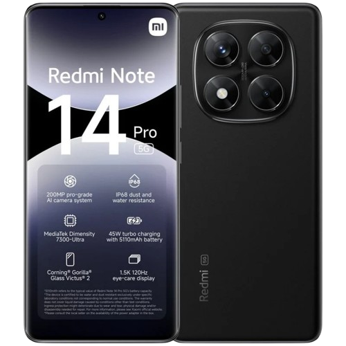 XIAOMI REDMI NOTE 14 PRO 5G 8GB/256GB MIDNIGHT BLACK