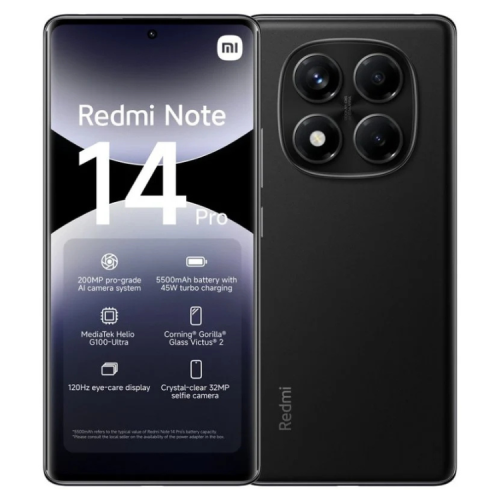 XIAOMI REDMI NOTE 14 PRO 8GB/256GB MIDNIGHT BLACK