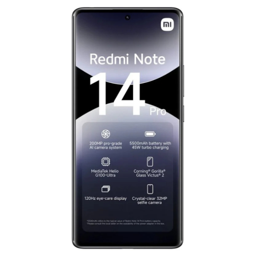 XIAOMI REDMI NOTE 14 PRO 8GB/256GB MIDNIGHT BLACK