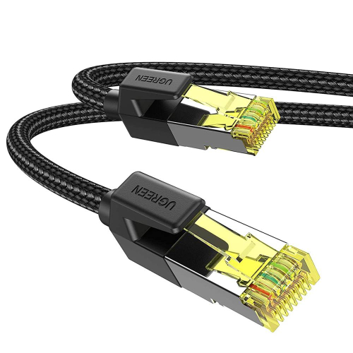 CABO UGREEN ETHERNET  RJ45 CAT 7 10 Gbps 0.5M BLACK (80420)