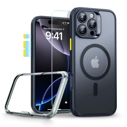 CAPA+PELICULA ESR CLASSIC PRO SET HALOLOCK MAGSAFE IPHONE 16 PRO FROSTED BLACK