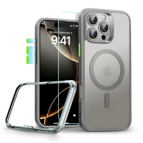 CAPA+PELICULA ESR CLASSIC PRO SET HALOLOCK MAGSAFE IPHONE 16 PRO FROSTED GREY