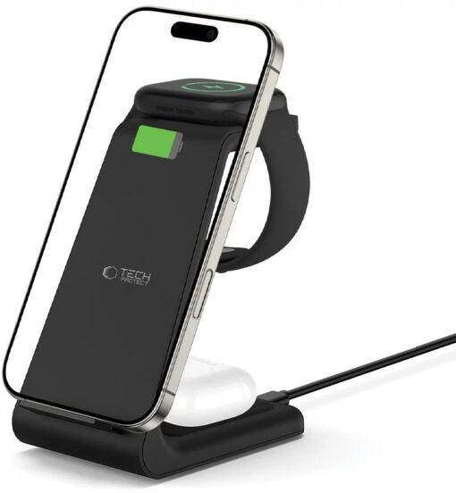 CARREGADOR DE INDUÇAO TECH-PROTECT A36 3IN1 BLACK