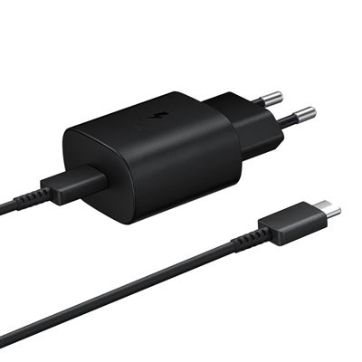 CARREGADOR SAMSUNG USB-C EP-TA800 25W PRETO COM CABO (ORIGINAL BULK)