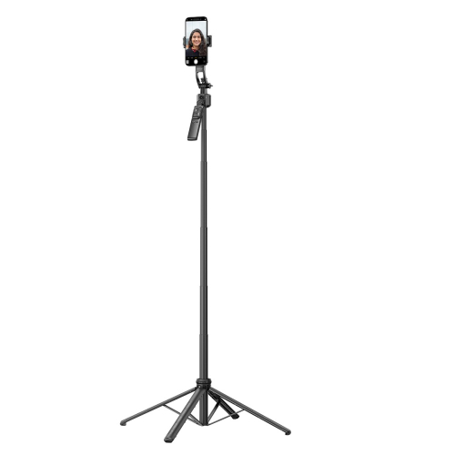 RIXUS PHONE SELFIE STICK WITH AI FACE TRACKING FOR VIDEO, TIKTOK (RXSF55) BLACK